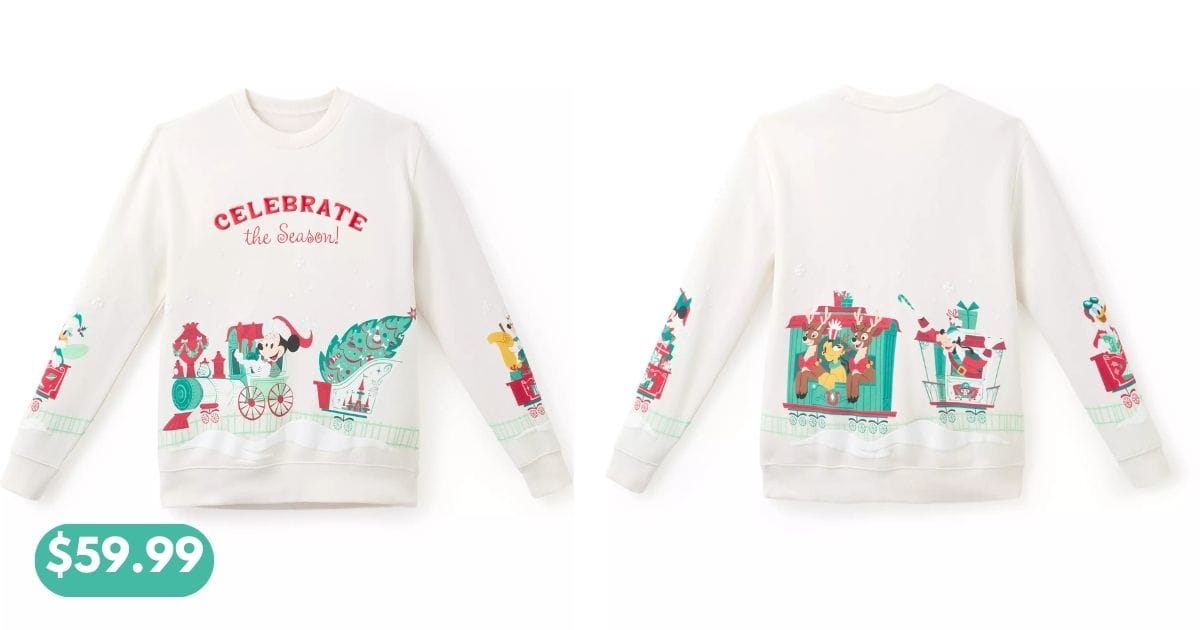 Mickey Mouse and Friends Holiday Pullover Sweatshirt for Adults