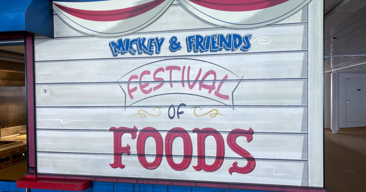 Poolside food stalls at Mickey and Friends Festival of Foods