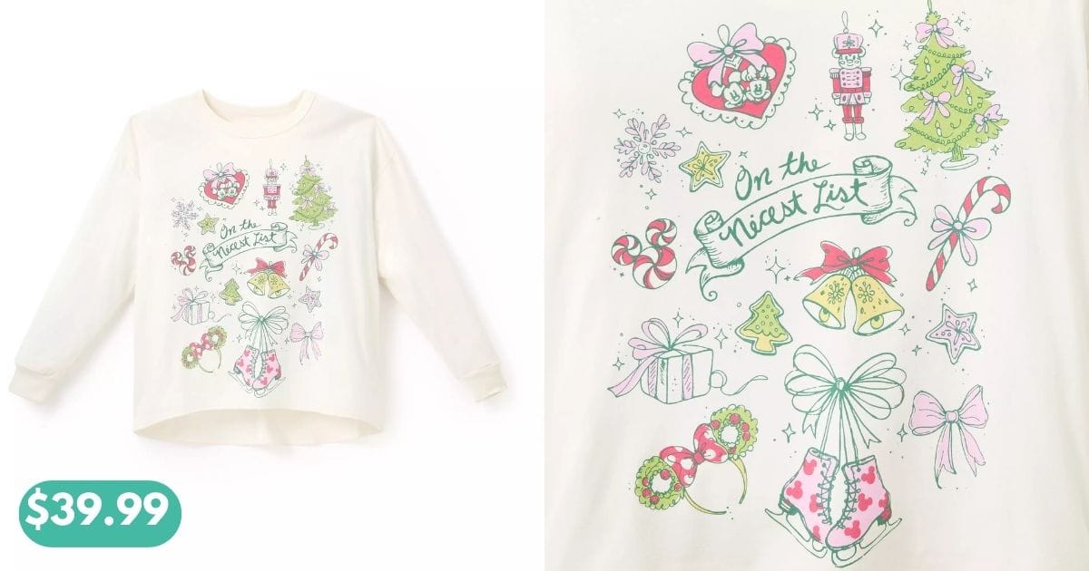 Mickey and Minnie Mouse On the Nicest List Long-Sleeve T-Shirt for Women