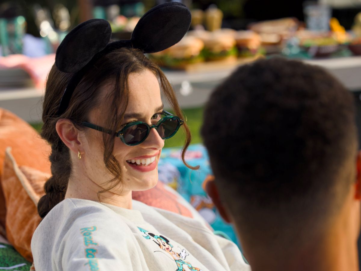 Black Mickey Mouse ears featuring the Super Bowl LXI logo