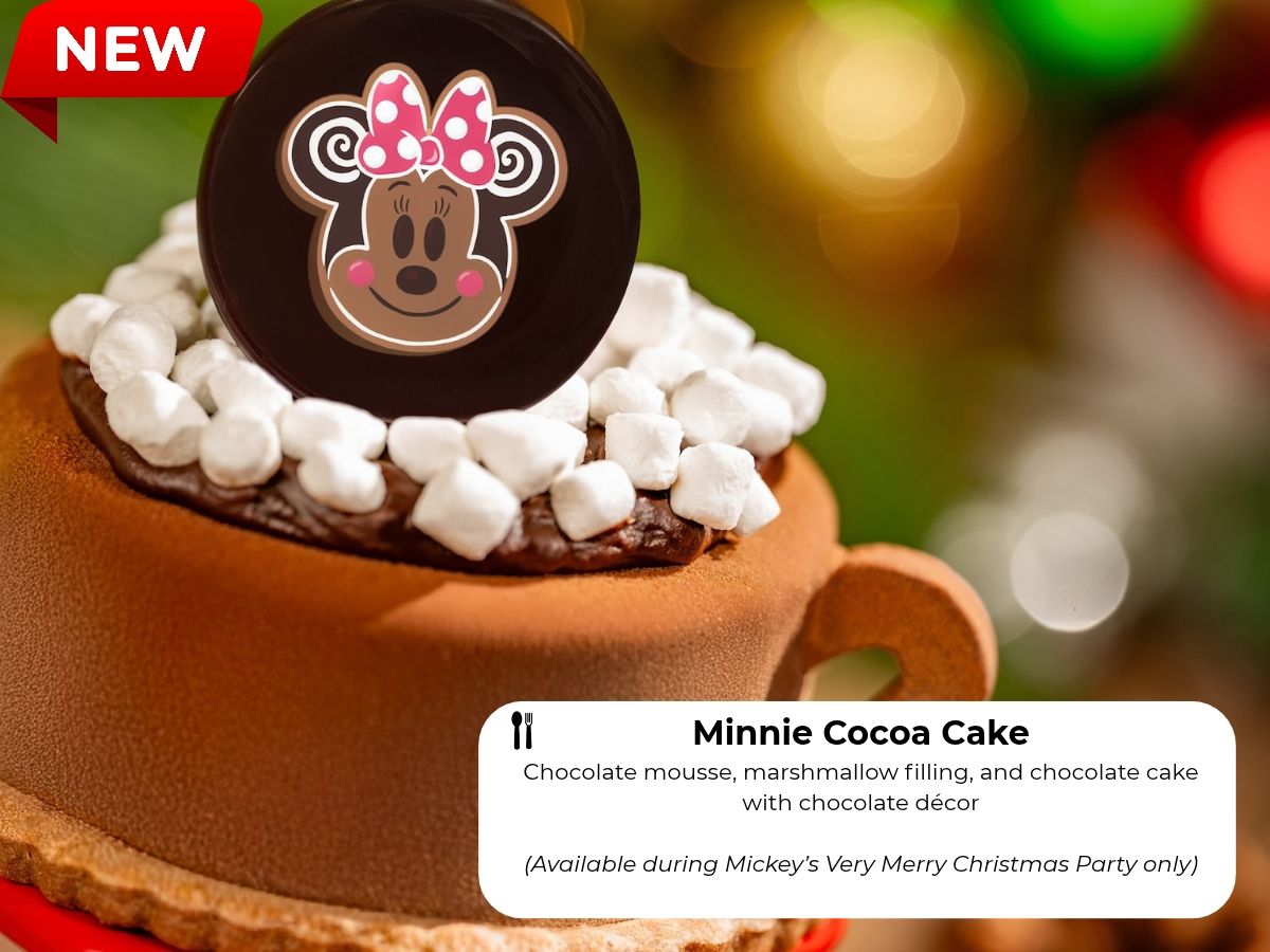 Minnie Cocoa Cake featuring chocolate mousse and a marshmallow filling