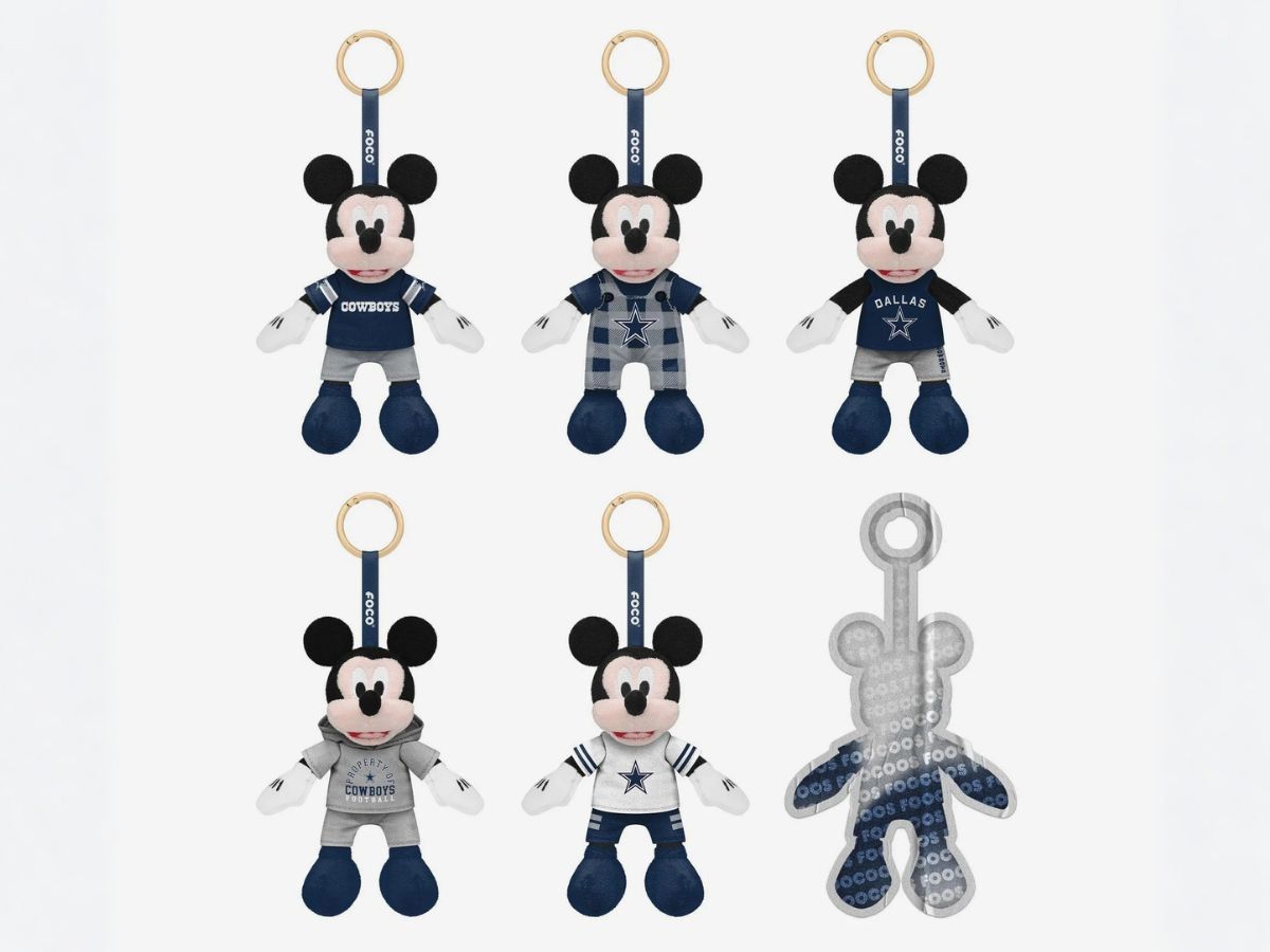 A sealed blind box packaging for the FOOCOOS Mickey Mouse clip-on plush series