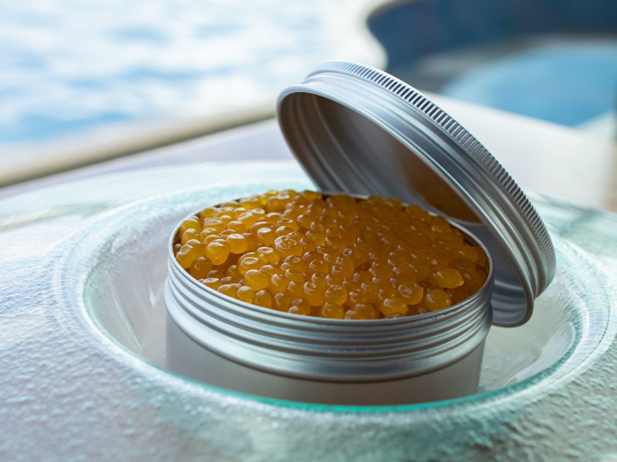 Passion Fruit Caviar dessert at the Atlantic Restaurant