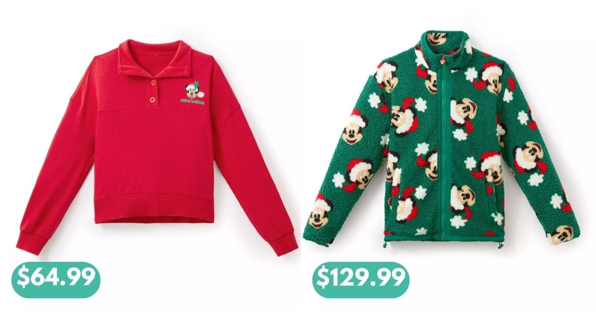 Santa Mickey Mouse Faux-Shearling Zip Jacket for Adults