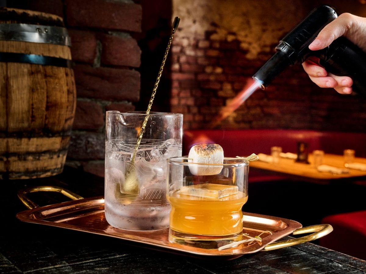 The Smoke and Sugar cocktail served at Disney Springs