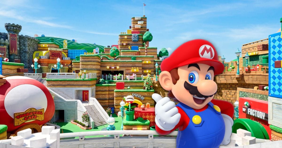 Guests exploring the interactive elements inside Super Mario Land