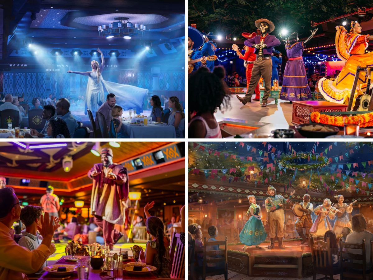 Exclusive rotational dining rooms across the four Disney Wish class ships