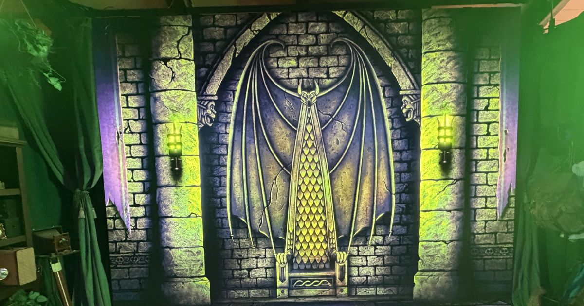 Maleficent photo backdrop at Disney Springs
