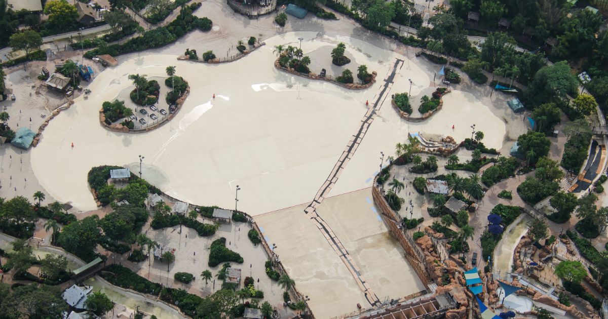 Aerial view of Disney's Typhoon Lagoon during its fall 2026 refurbishment closure