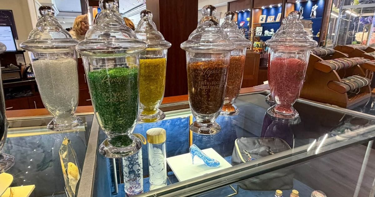 Colored crystal options for filling a custom Crystal Wish Keeper wand